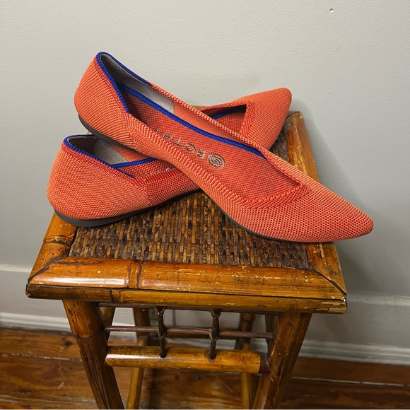 Rothy’s Persimmon Pointy Tow Flats - Picture 4 of 8